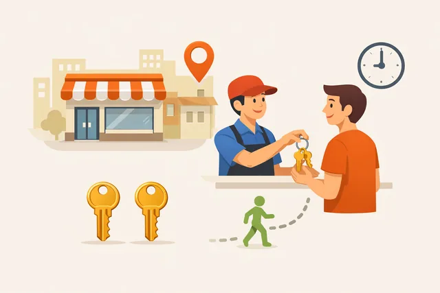 Local Delta shop with key cutting service and friendly staff assistance.