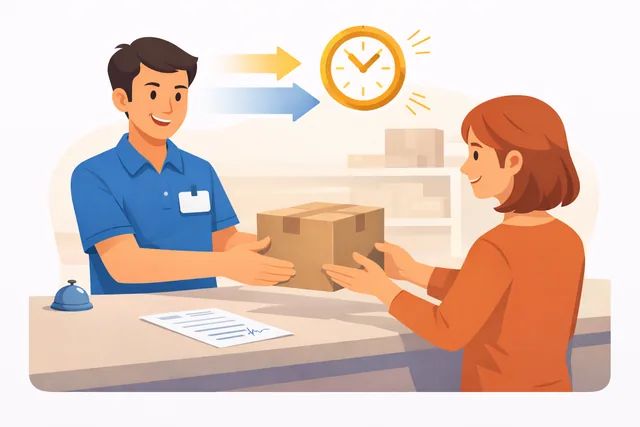 Quick service counter experience for Western Union customers in a local Delta shop.